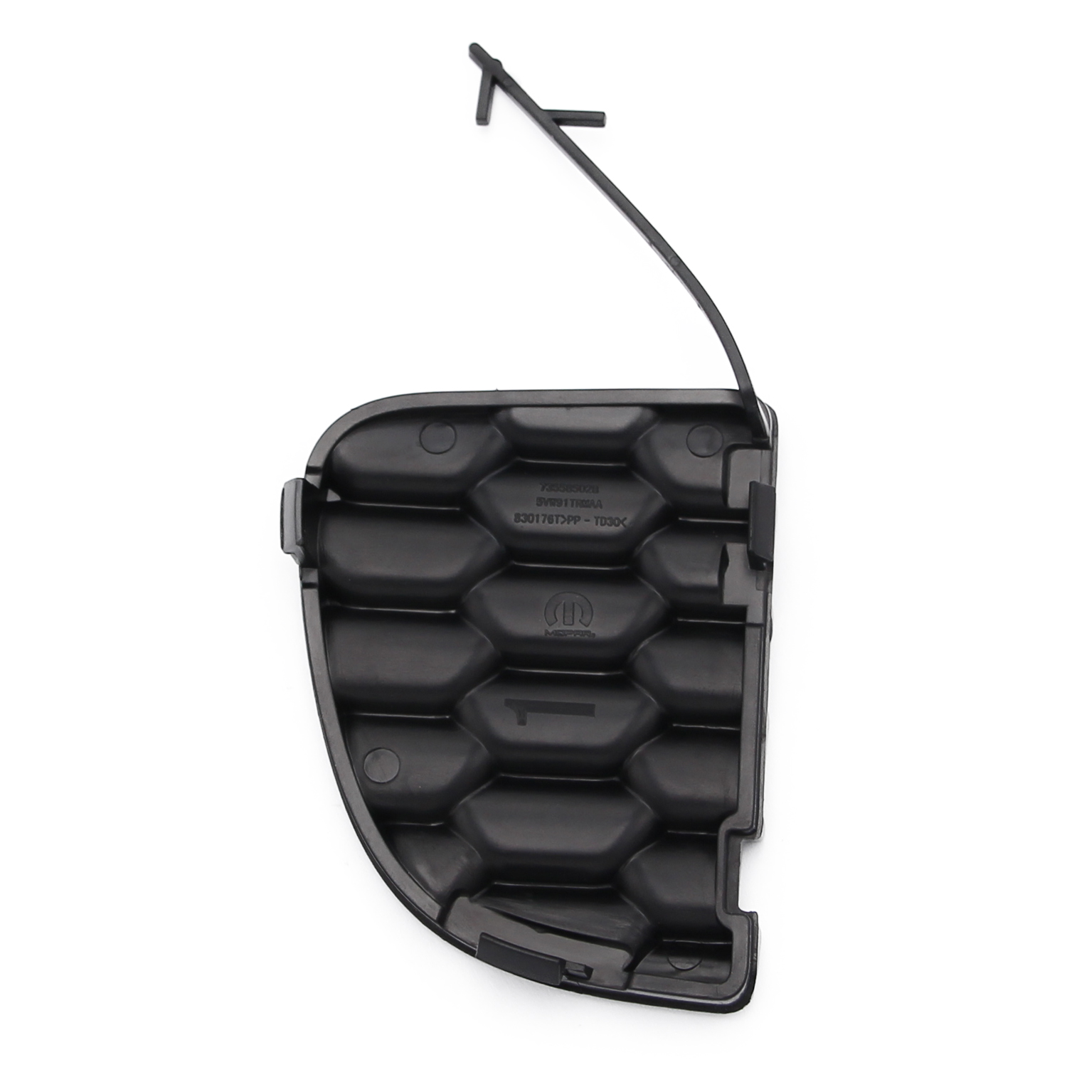 Black Rear Tow Hook Cover Cap Fits for 2015 2019 Jeep Renegade