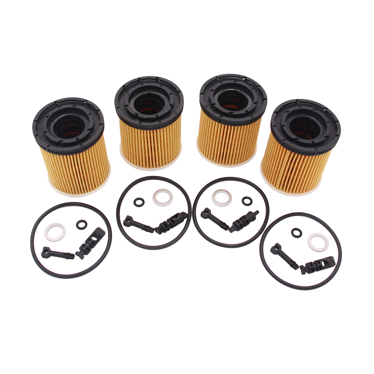 4 Set Oil Filter Pack w/Seals 263502M000 Fit for 20192020 Kia Rio 1